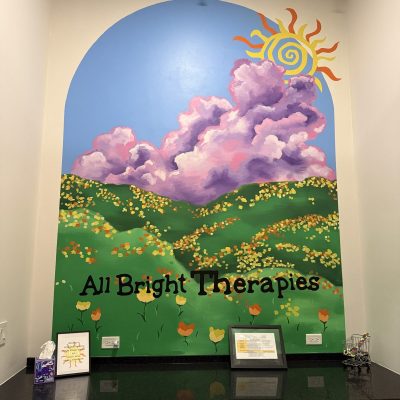 roscoe-mural Hand-painted All Bright Therapies mural at the Roscoe Village clinic