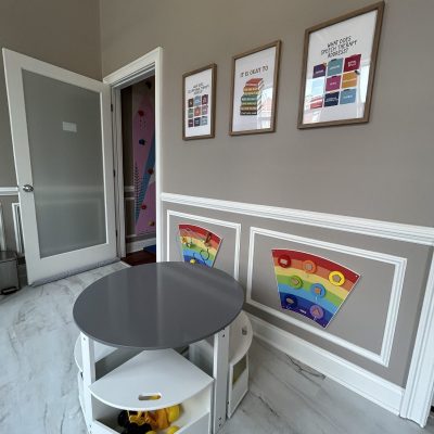 Activity room with children’s table at All Bright Therapies West Town